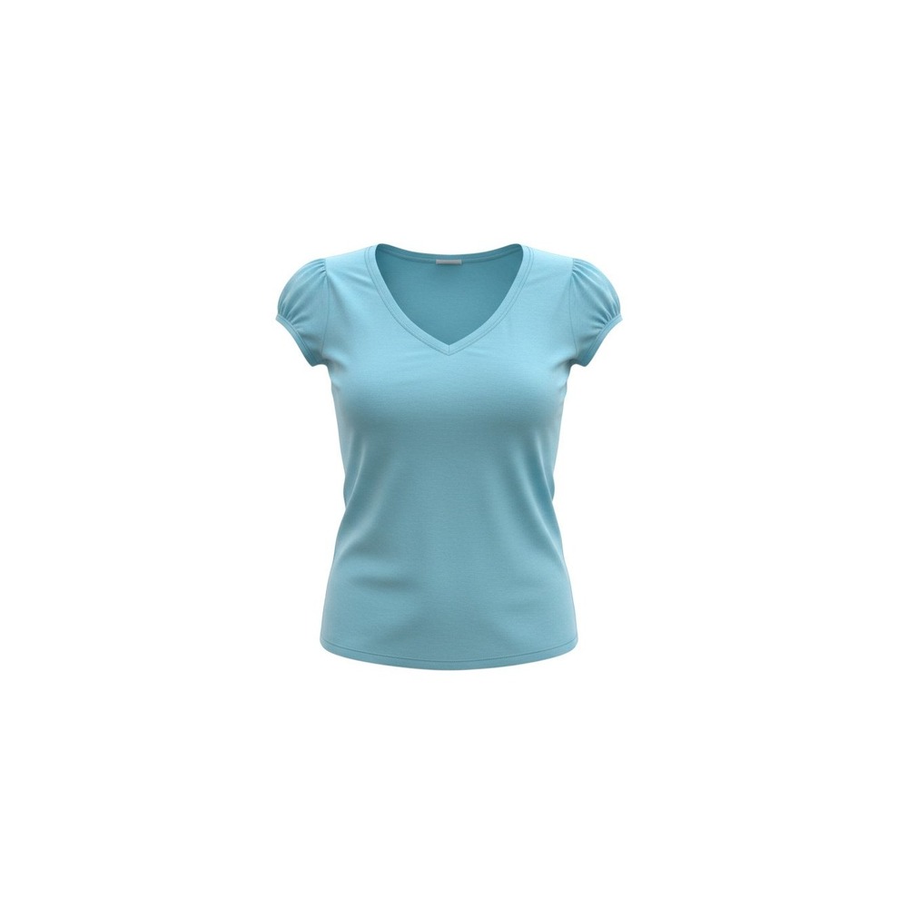 Xersion V-Neck Active Top Womens Small Blue Cap Sleeve Athletic T-Shirt